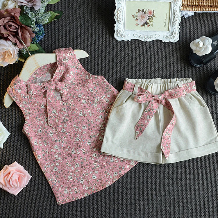 Ensemble 2 pièces bébé fille été - Débardeur + Short