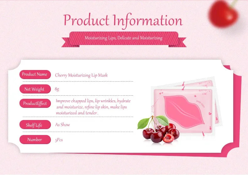 Lot 5/10pcs Masques Lèvres Hydratant Réparation - Collagène Gel Atténue Rides Taches Lignes Soin Couleur Lèvres