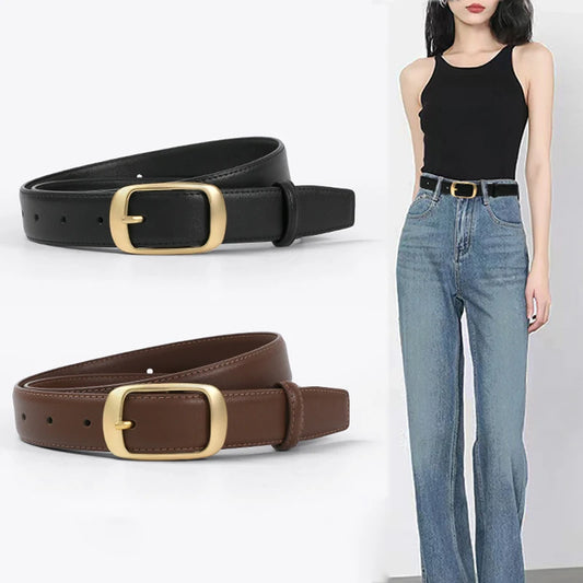 Ceinture Femme DINISITON Fashion Jeans - Boucle Alliage Pin Luxe Design Tendance Accessoire