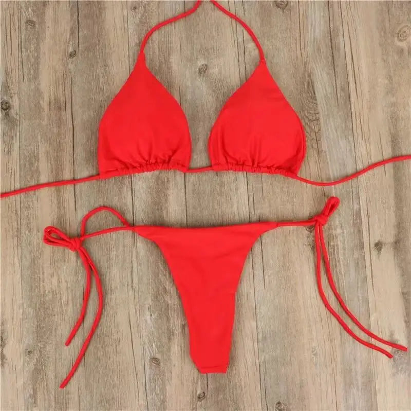 Bikini Femme Sexy Push-Up Été - Maillot 2 Pièces String Plage Beachwear