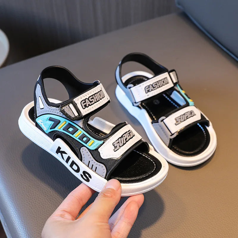 Sandales Enfant 2025 Cartoon Velcro - Chaussures Été Semelle Souple Antidérapante Garçon Coréen