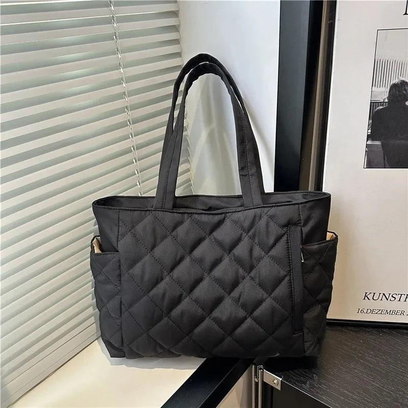 Sac Tote Rectangulaire Femme Style Coréen - Grande Capacité Épaule Travail Léger