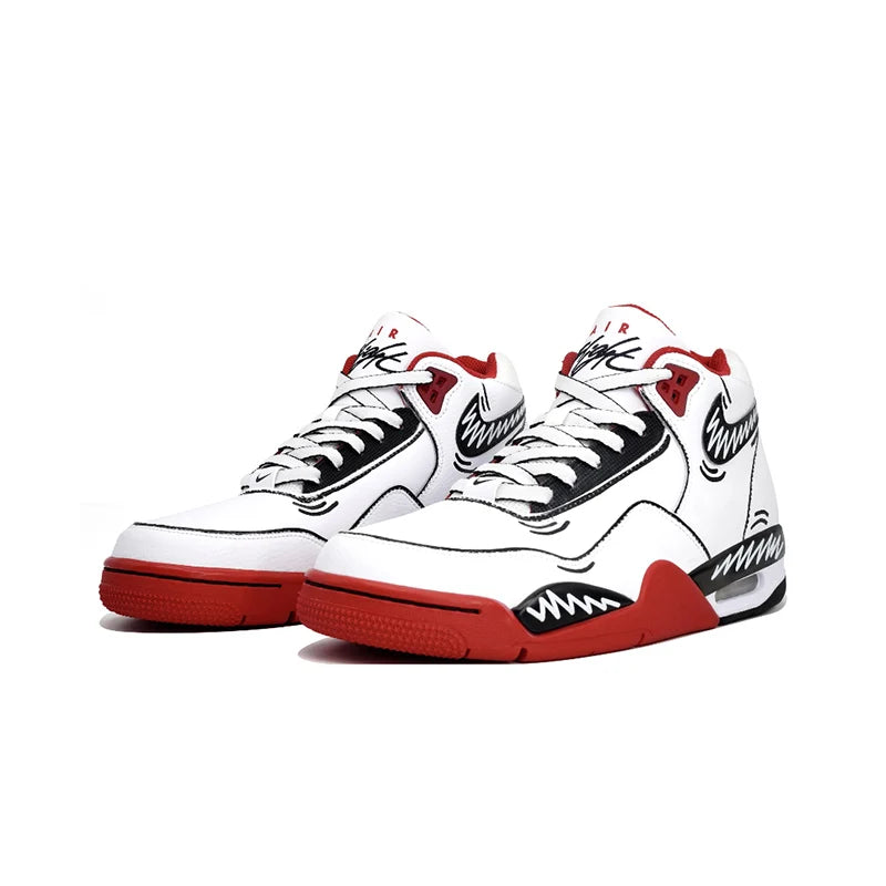 Nike Flight Legacy – Baskets Homme Graffiti Kaléidoscope Mi-Montantes Rétro Basketball