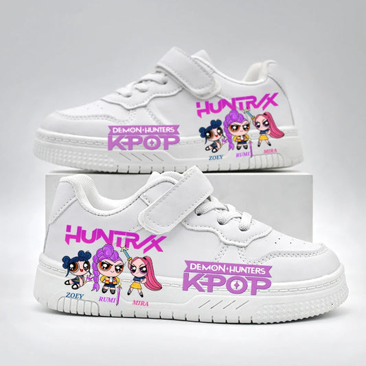 Chaussures KPOP Casual Enfants 2026 - Baskets Fashion Hunters Blanches Antidérapantes Respirantes