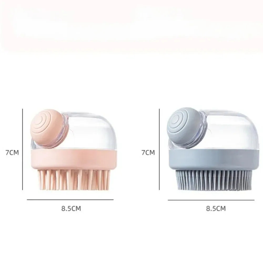 Brosse Shampoing Massage Cuir Chevelu - Distributeur Liquide Multifonction Bain Animaux Corps