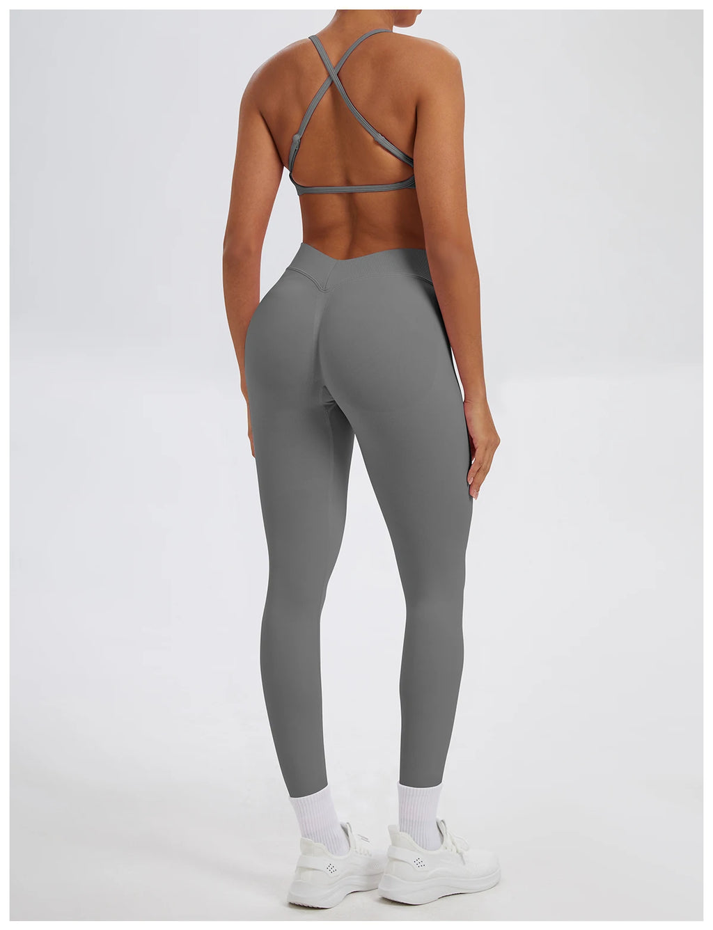 Ensemble Sport Femme 2 Pièces Sans Coutures – Top & Legging Yoga