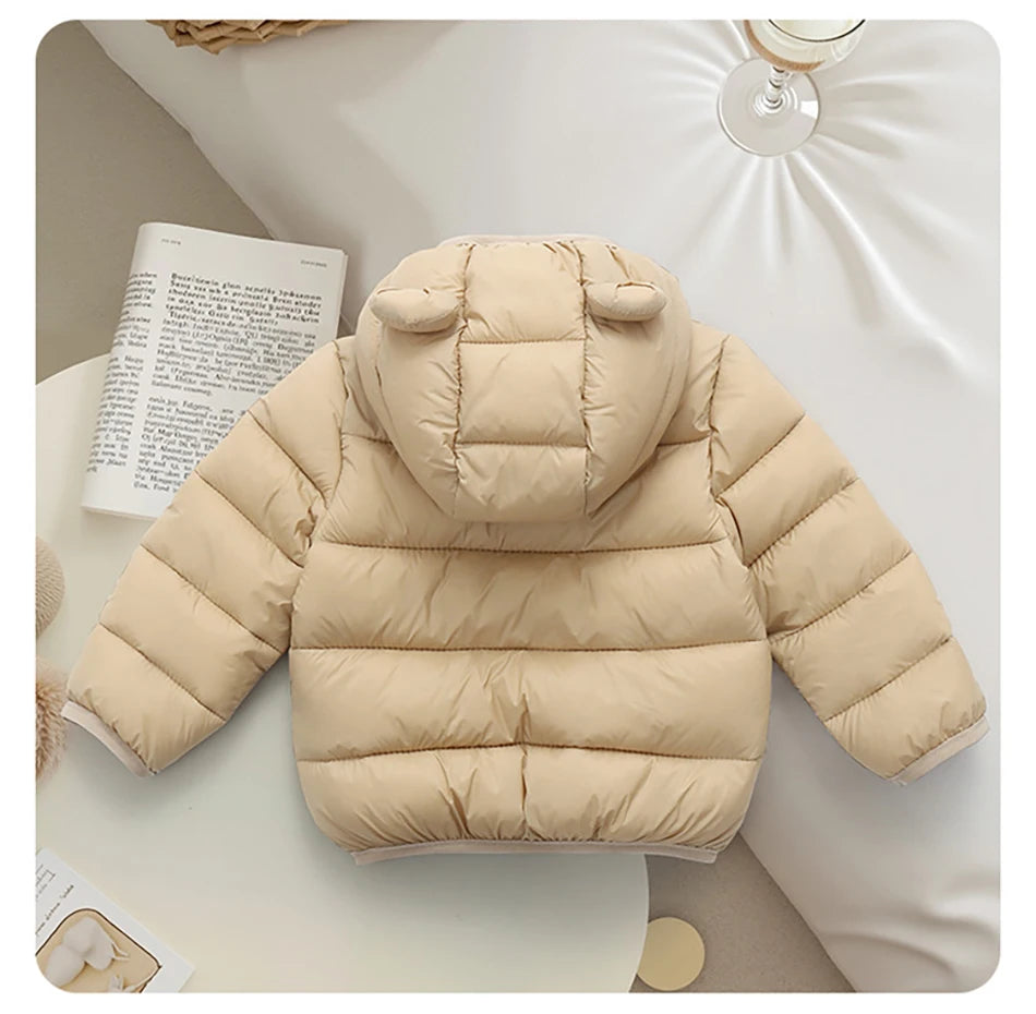 Veste à Capuche Enfant Automne Hiver 2025 - Parka Chaude Zippée Poches Garçon Fille