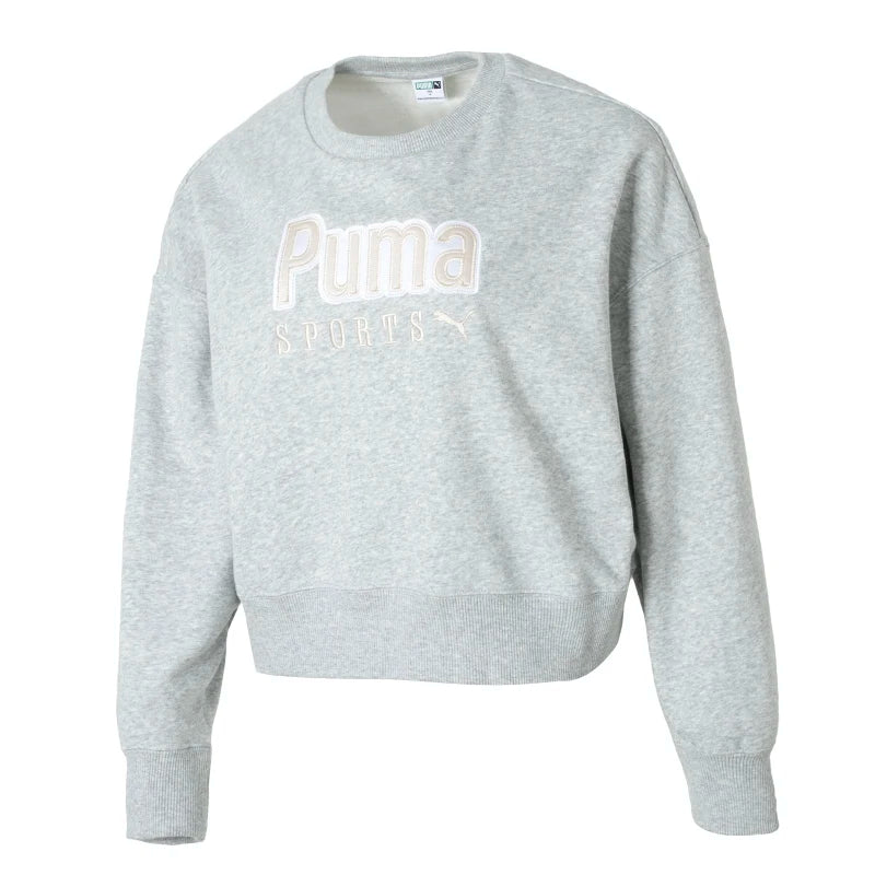 Sweatshirt Femme PUMA Team Oversized Crew – Coton, Running & Casual