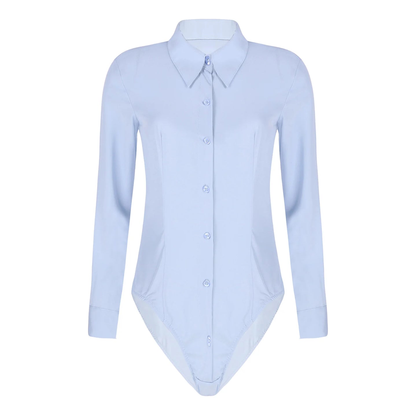 Chemise Body Femme Bureau Blanc - Manches Longues Slim Fit Uniforme Travail