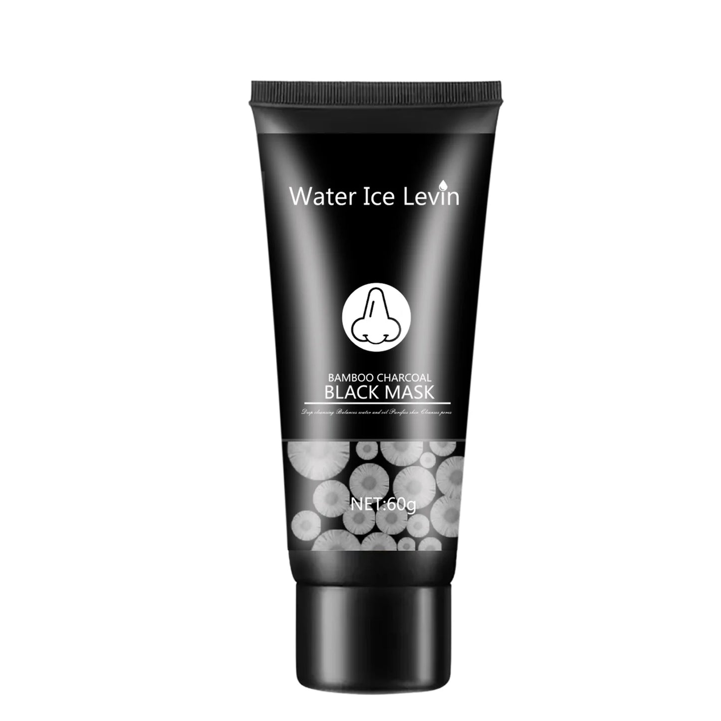 Masque Boue Noire Charbon Bambou Peel-Off - Nettoyant Pores Hydratant Visage Peau Grasse Purifiant