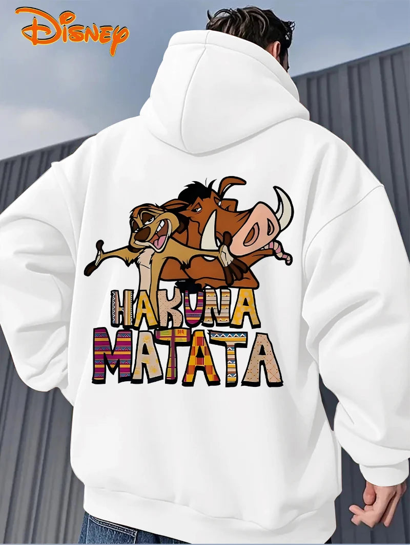 Sweat à Capuche Disney Hakuna Matata - Cartoon Loose Casual Automne Hiver Unisexe
