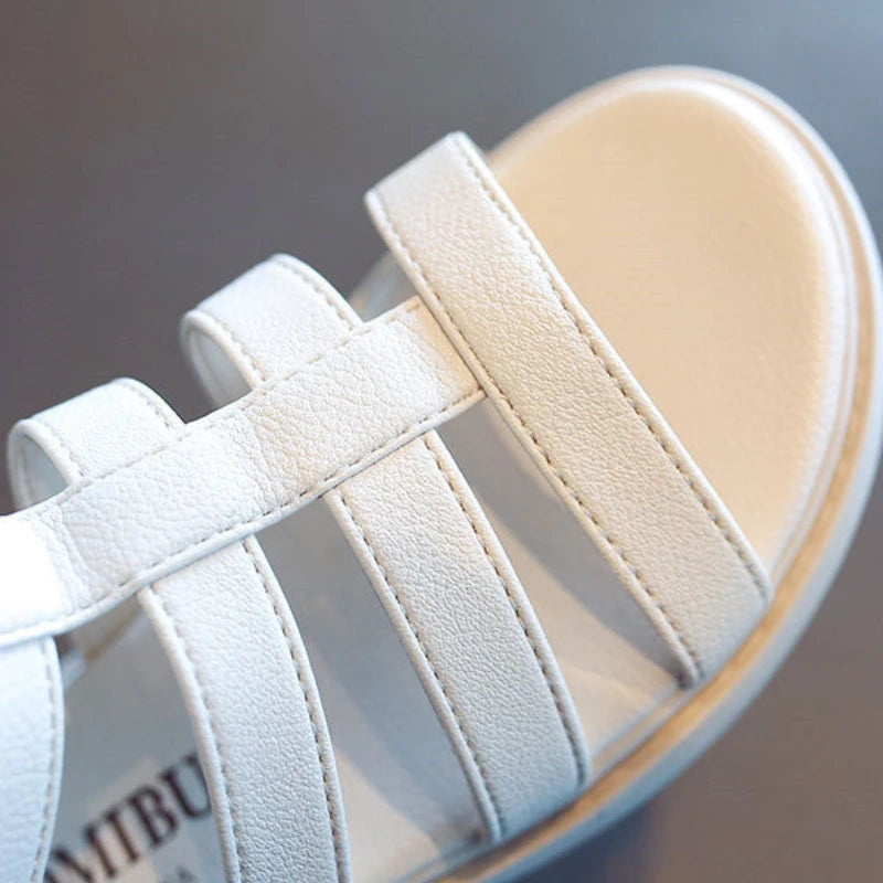 Sandales Fille Été Romaines Légères - Chaussures Plates Semelle Souple Confort Antidérapant Princesse