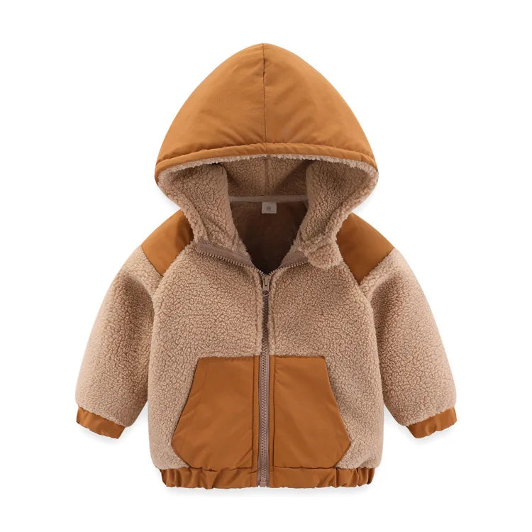 Manteau Fille 2-7 ans - Veste Hiver Chaude Capuche Fourrure Synthétique