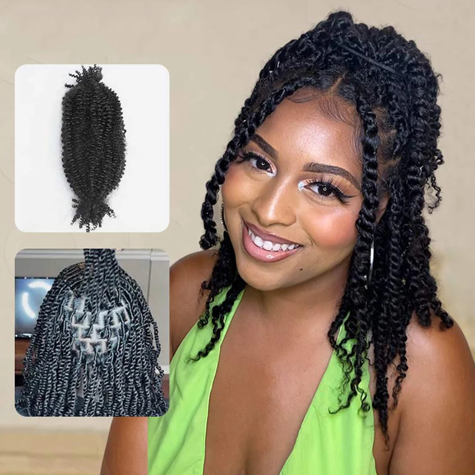 Mèches Cheveux Humains Afro Kinky Péruviens - Dreadlocks Extensions Locs Réparation Tressage Twist