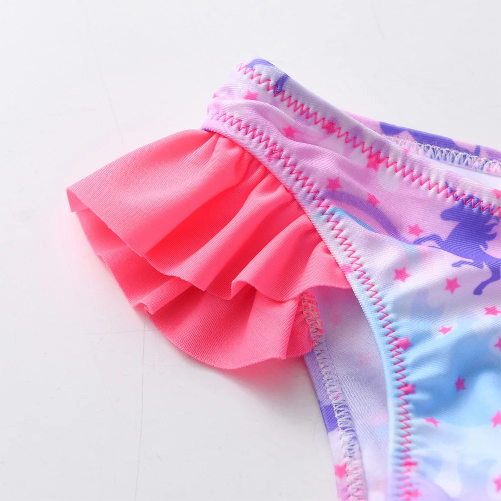 Bikini Fille 2 Pièces Drapeau Américain - Étoiles et Rayures Été