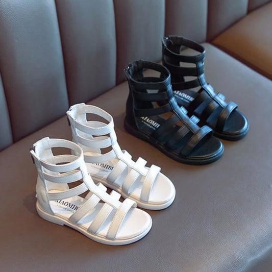 Sandales Fille Été Romaines Légères - Chaussures Plates Semelle Souple Confort Antidérapant Princesse