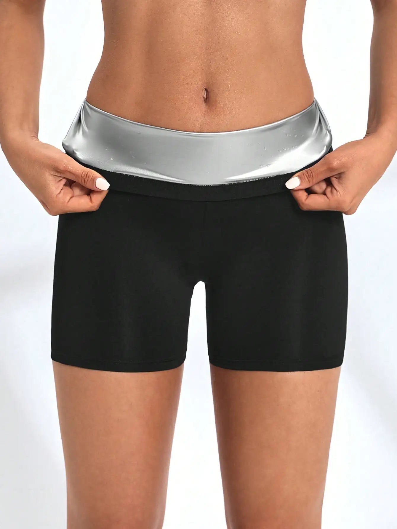 Short Sauna Taille Haute Femme - Fitness Respirant