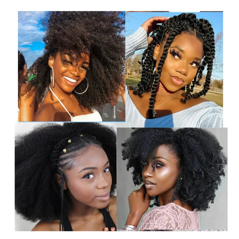 Extension Tresses Synthétiques 8 Pouces - Mèches Crochet Afro Kinky Twist Douces Curl Locks