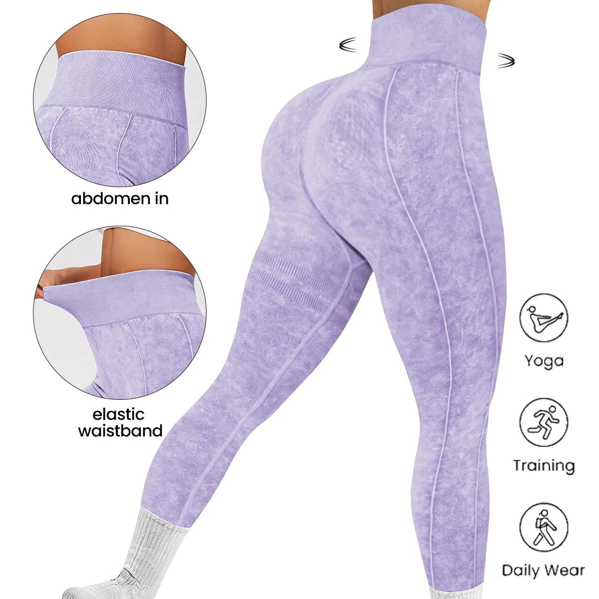 Legging Femme Yoga Seamless Taille Haute - Fitness Sport