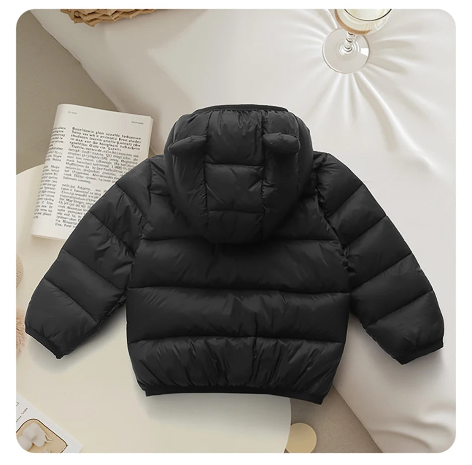 Veste à Capuche Enfant Automne Hiver 2025 - Parka Chaude Zippée Poches Garçon Fille