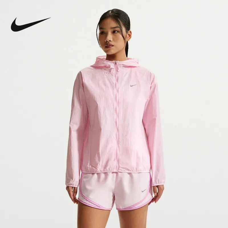 Coupe-Vent à Capuche Femme Nike – UPF 40+, Polyester, Léger, Protection Solaire