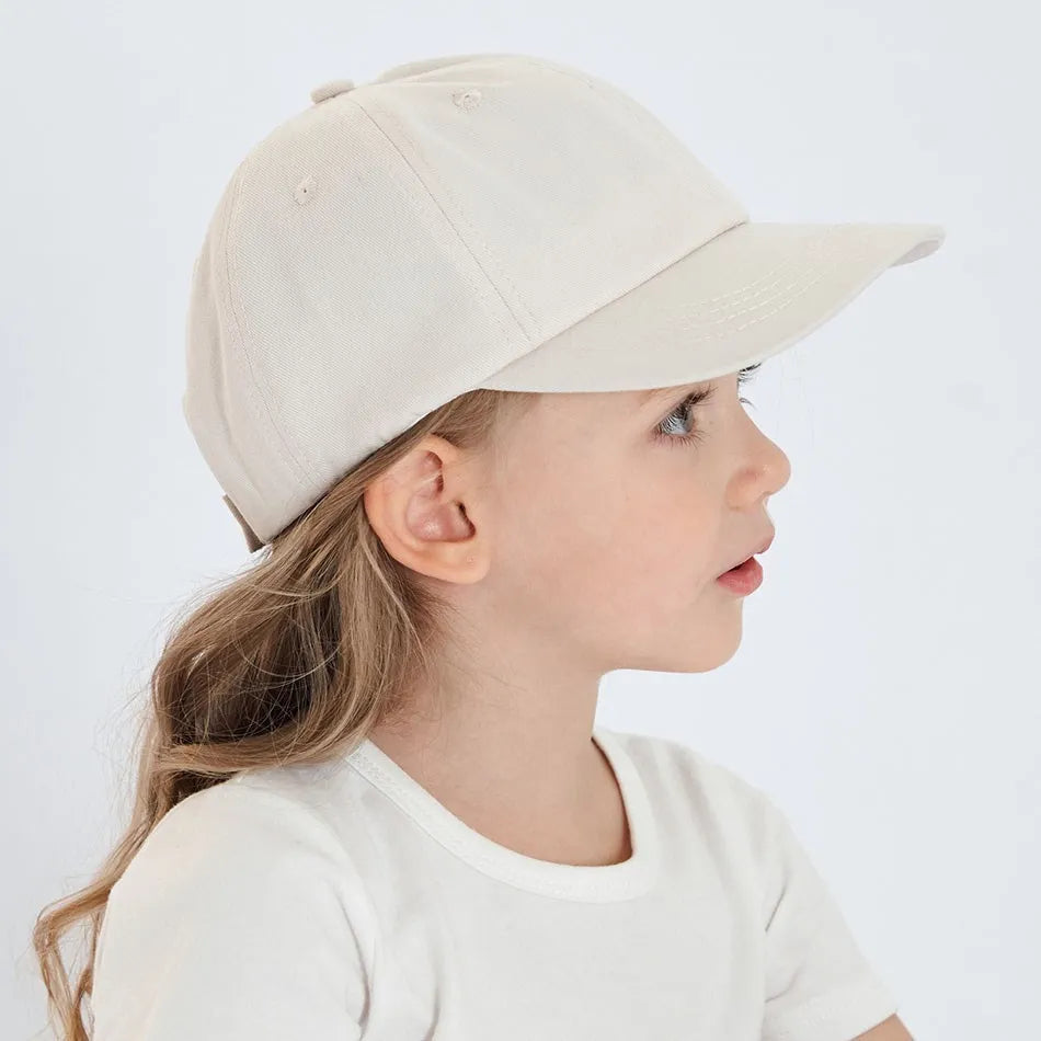 Casquette Baseball Enfant Profil Bas - Chapeau Soleil Coton Doux Garçon Fille