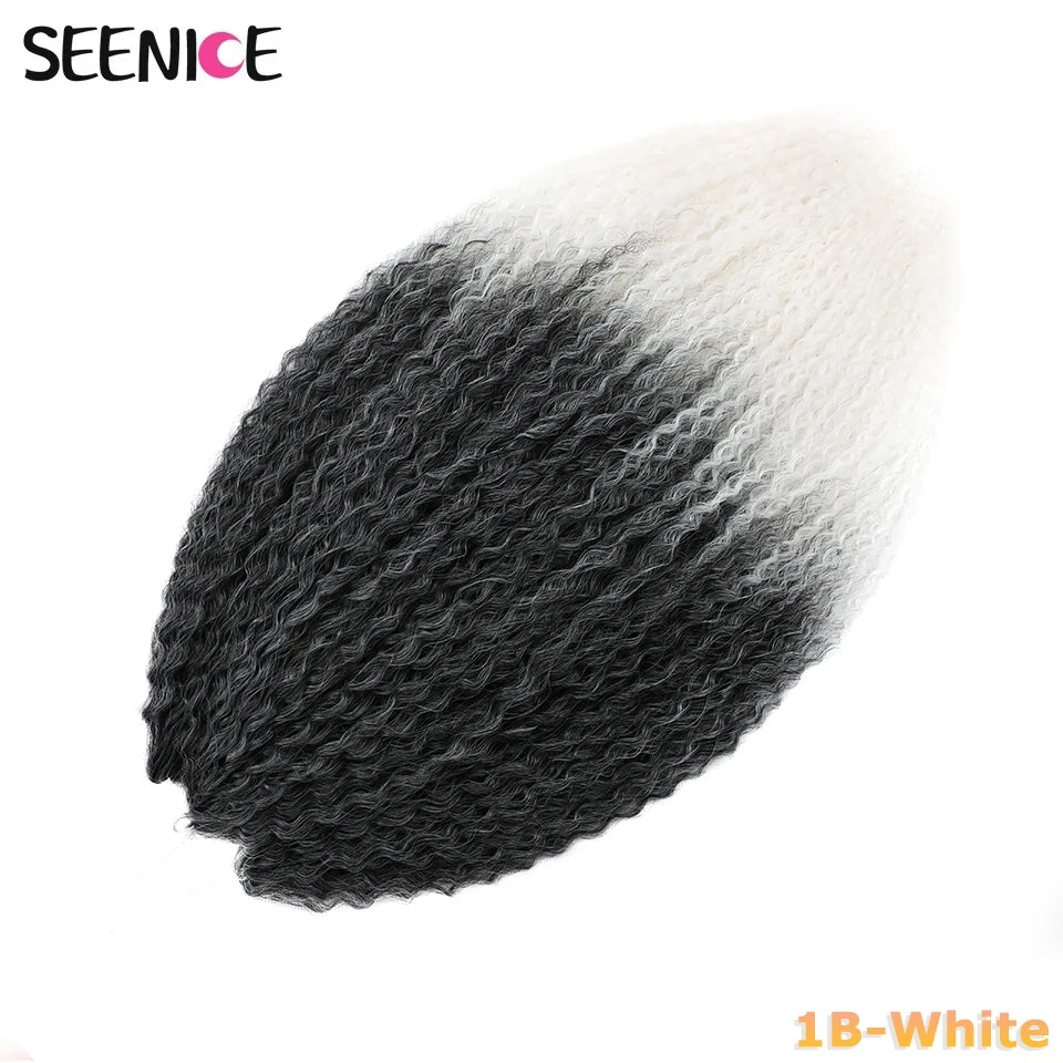 Extension Crochet Brazilian Braids Afro Curls - Mèches Tresses Synthétiques Kinky Curly Africaines Ombré Rose pour Femmes