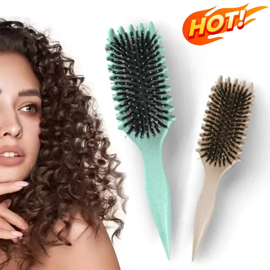 Peigne Cheveux Bouclés Multifonction - Brosse Massage Cuir Chevelu Anti-Statique | Coiffage Salon Professionnel