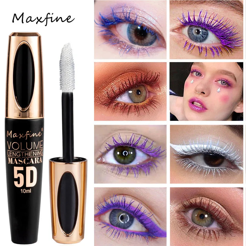 Mascara 5D Soie Regard Intense - Waterproof Volumateur Allongeant Noir Intense Longue Tenue Anti-Paquets