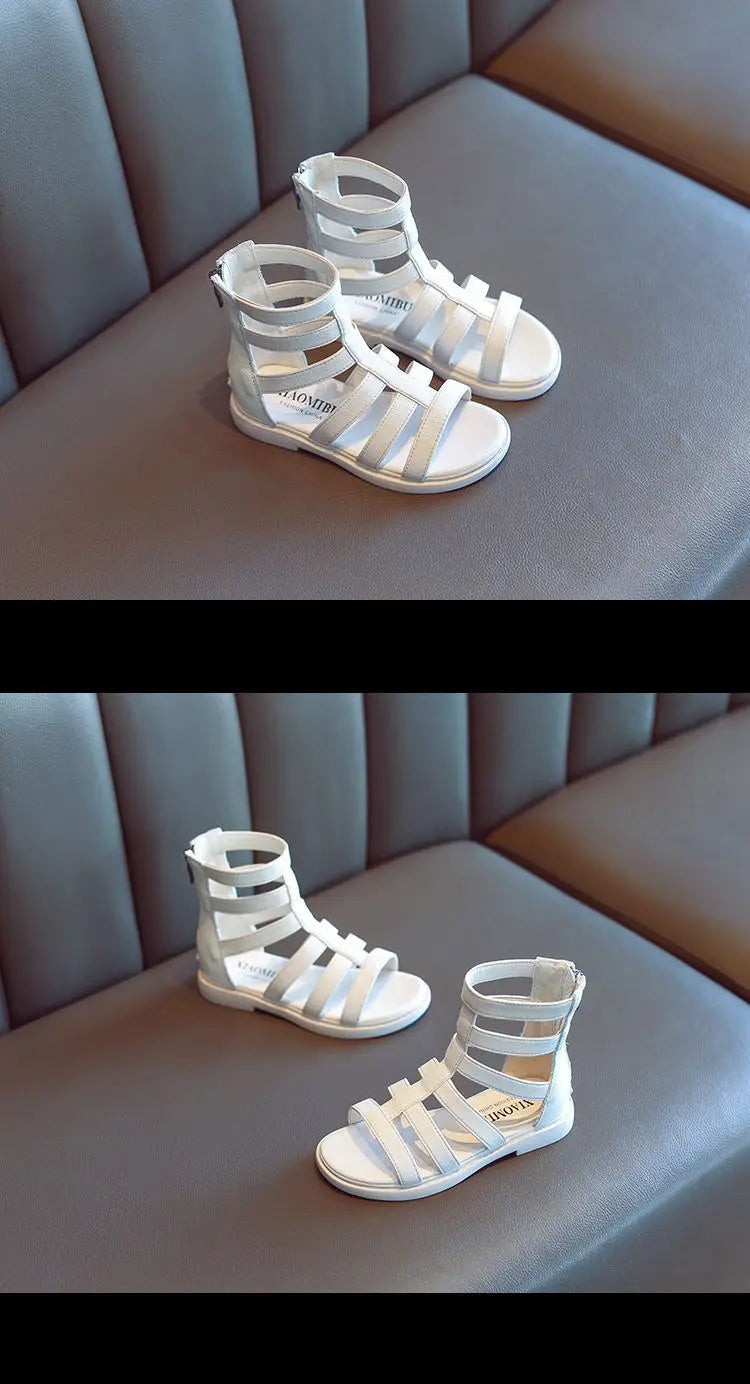 Sandales Fille Été Romaines Légères - Chaussures Plates Semelle Souple Confort Antidérapant Princesse