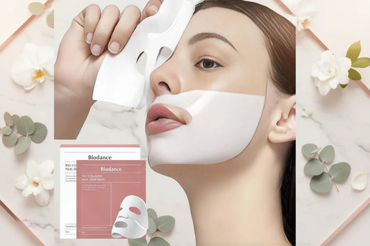Masque Visage Hydratant Collagène - Hydrate Nourrit Illumine Raffermit Retient l'Eau Soin Peau Profond