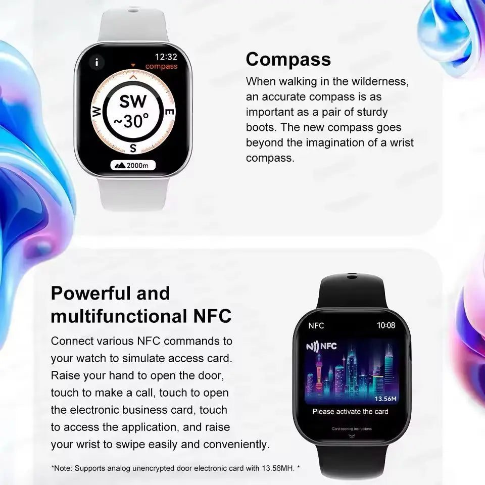 Montre Connectée GPS Series 10 - Smartwatch Bluetooth Étanche NFC Musique Vidéo Android iOS