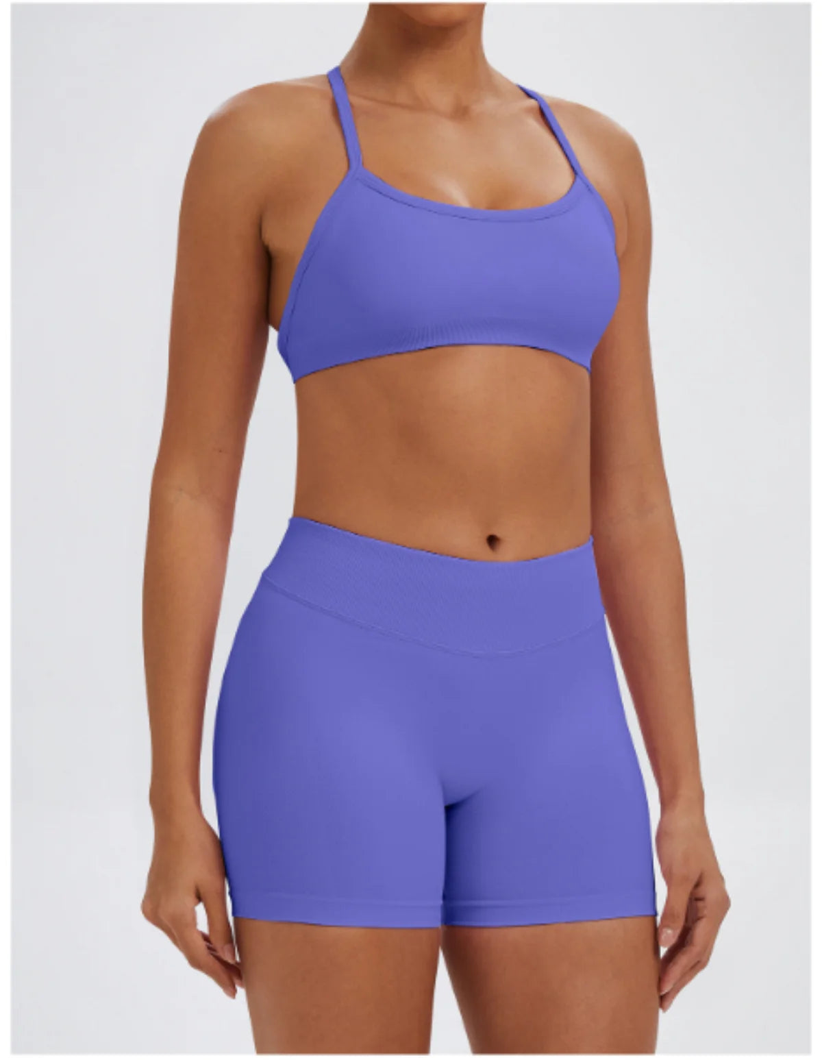 Ensemble Sport Femme 2 Pièces Sans Coutures – Top & Legging Yoga