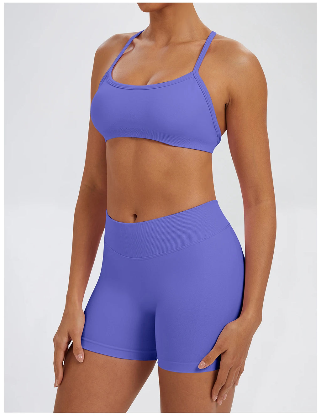 Ensemble Sport Femme 2 Pièces Sans Coutures – Top & Legging Yoga
