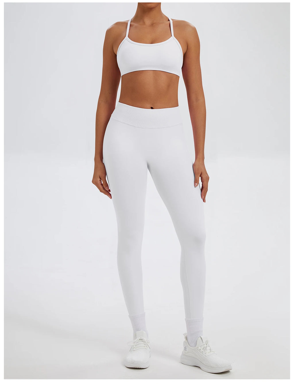 Ensemble Sport Femme 2 Pièces Sans Coutures – Top & Legging Yoga