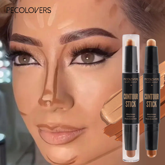 Stylo Highlighter Double Embout Visage - Liquide Waterproof Contouring Fond de Teint Correcteur Maquillage