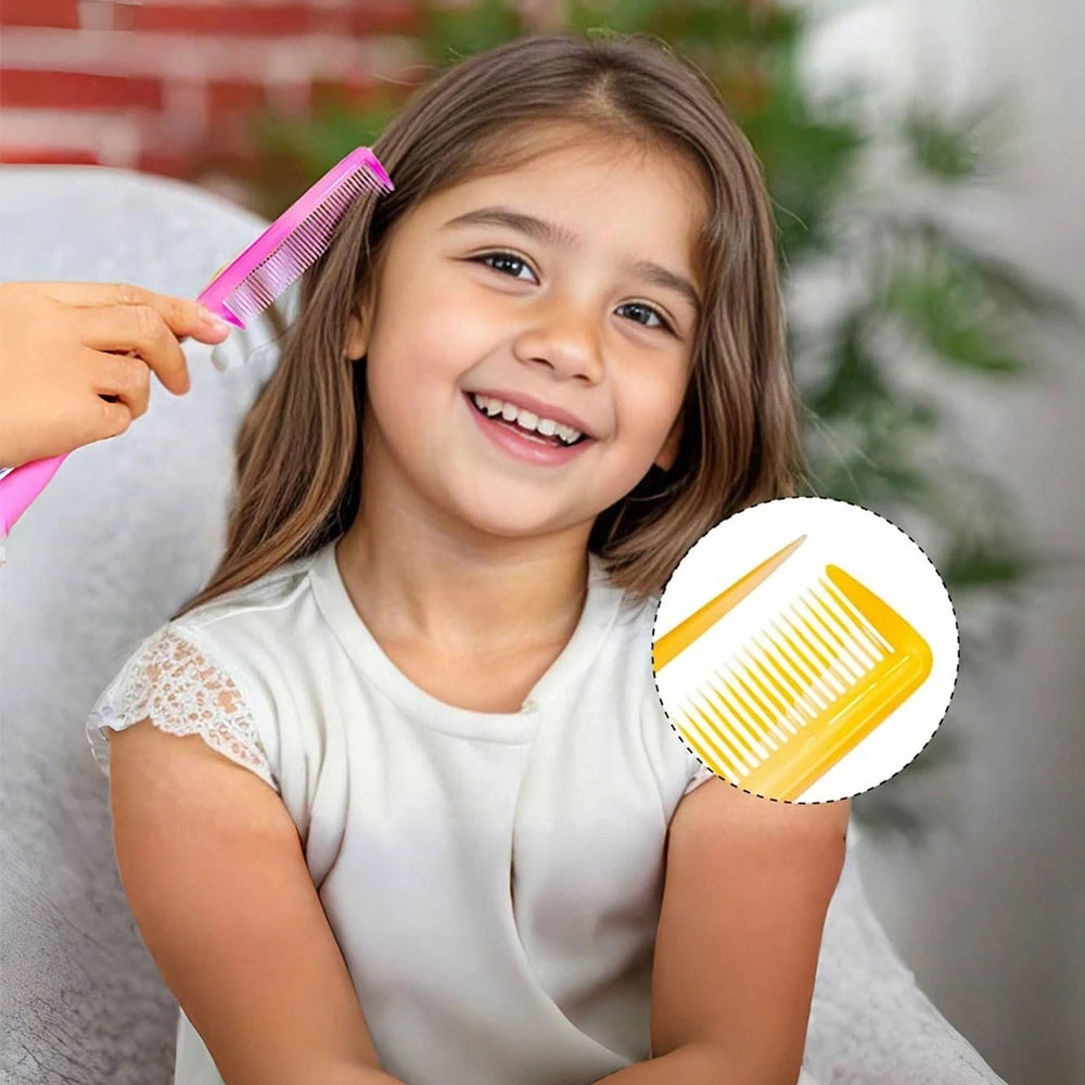 Set 4 Peignes Cheveux Couleur Bonbon - Peigne Large Dents Fines Queue Souris Double Tête | Multifonction