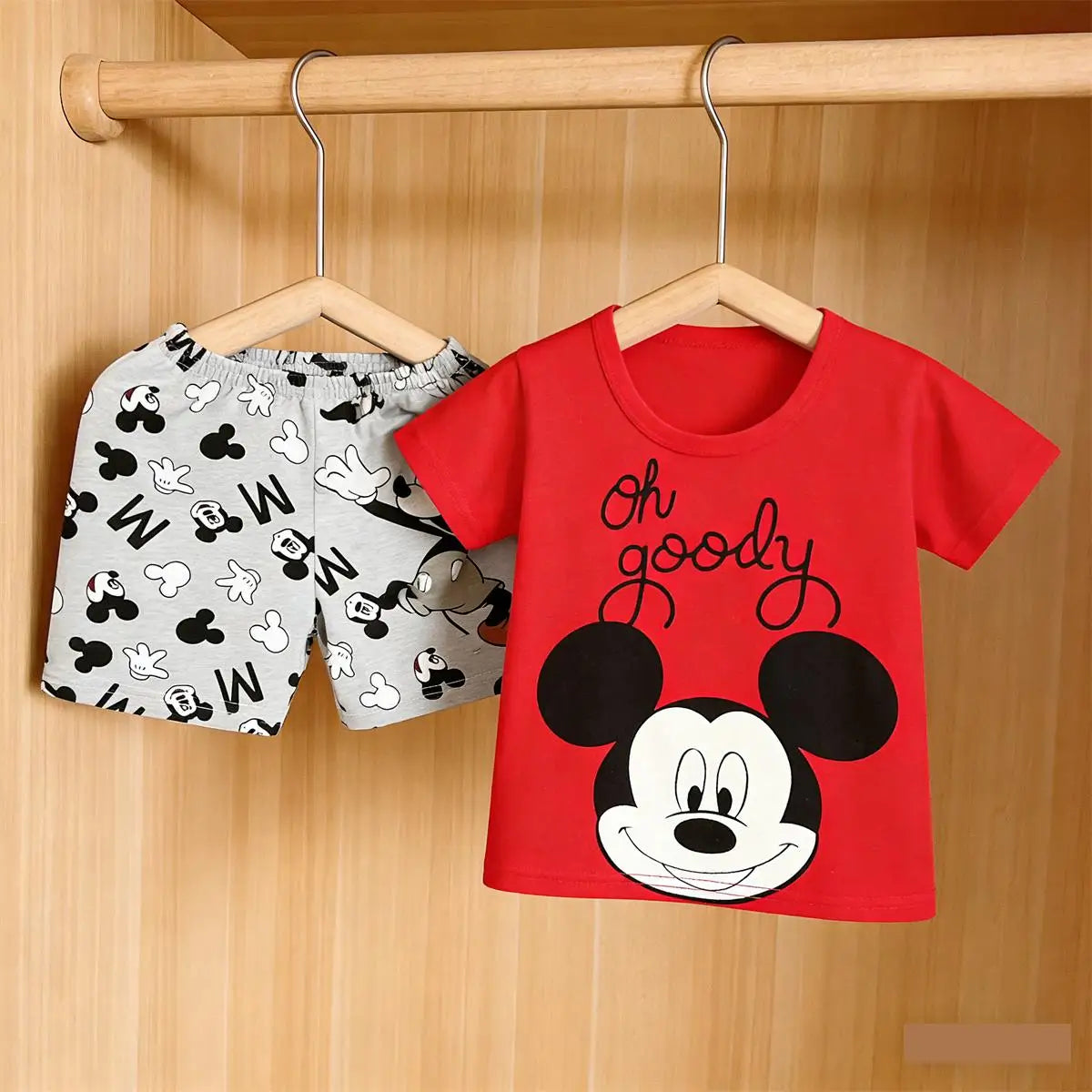 Ensemble Mickey Mouse Enfant Été - T-shirt + Short Disney 2 Pièces