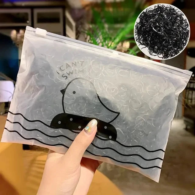 1000pcs Élastiques Cheveux Colorés Jetables - Mini Chouchou Caoutchouc Queue Cheval Accessoires Fille