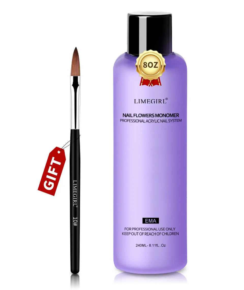 Liquide Acrylique Monomère Ongles LIMEGIRL 40-240ml - Crystal Nail Art DIY Poudre Acrylique Manucure