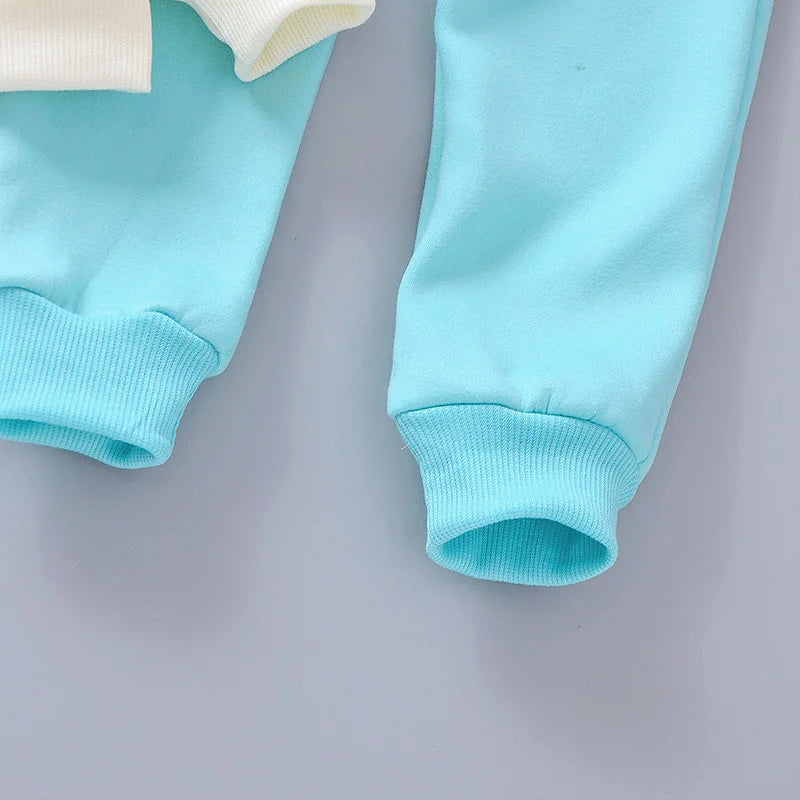 Ensemble 3 Pièces Bébé Automne Hiver - Gilet à Capuche + T-Shirt + Pantalon