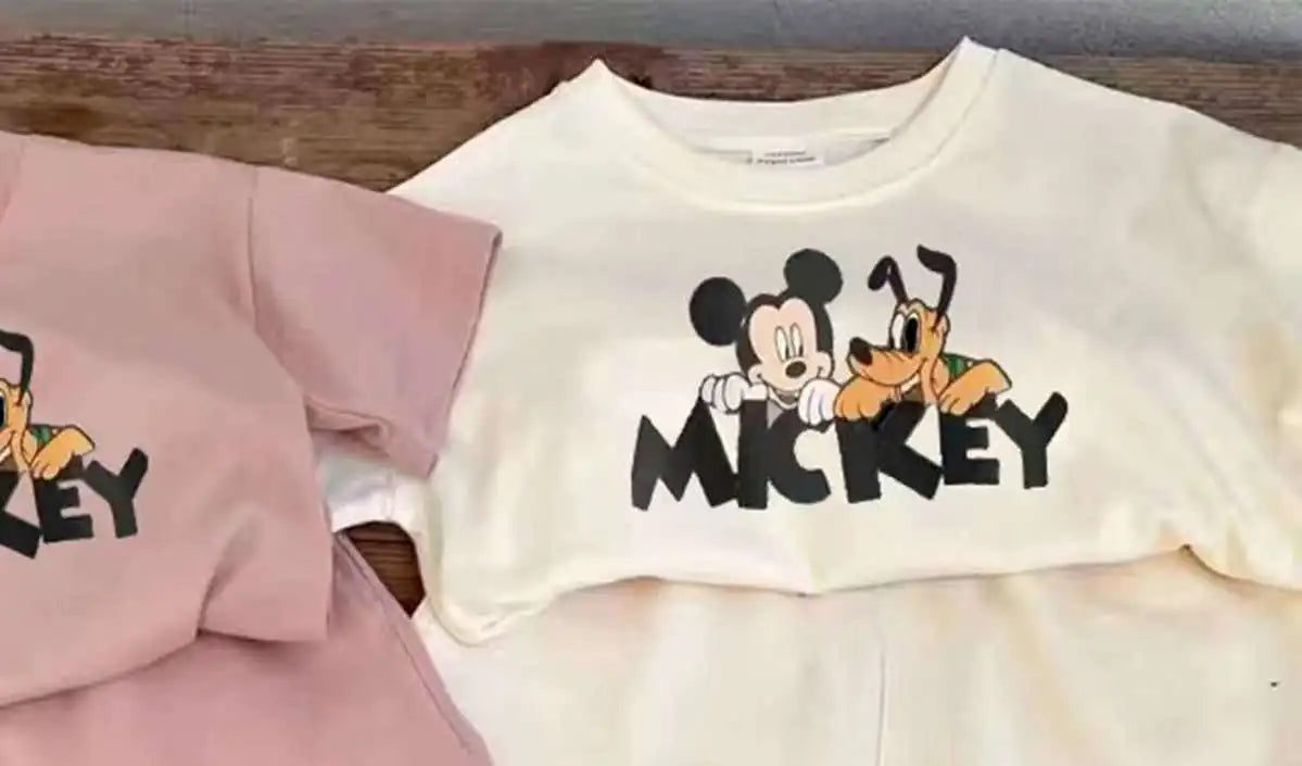 Ensemble Enfant Mickey Disney 2 Pièces Été - T-Shirt + Short Unisexe