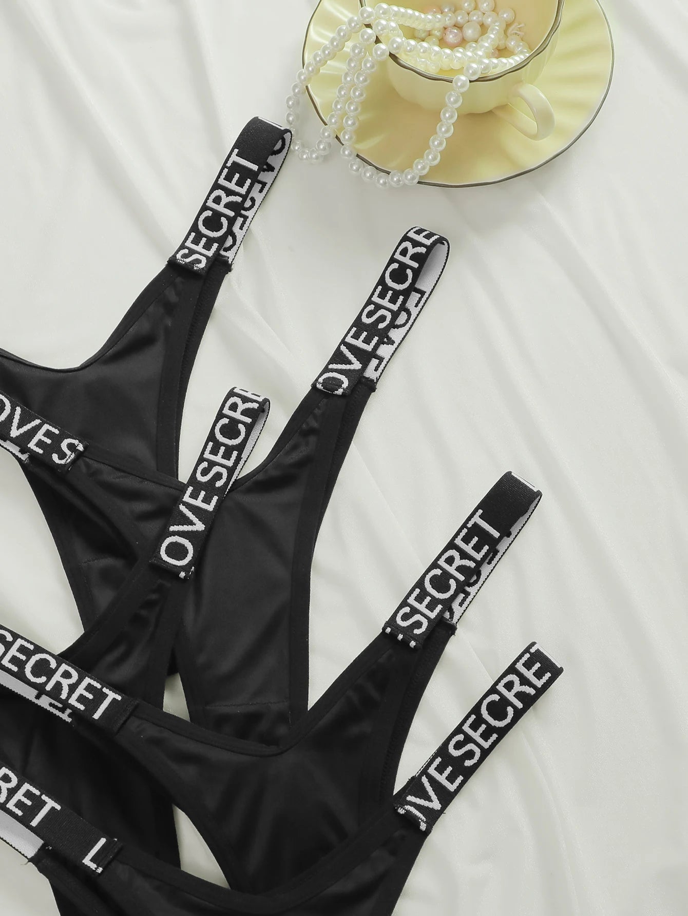 Strings Femme Viomisha Lot 5 Pièces - Taille Basse Sexy Lettres Respirants Lingerie