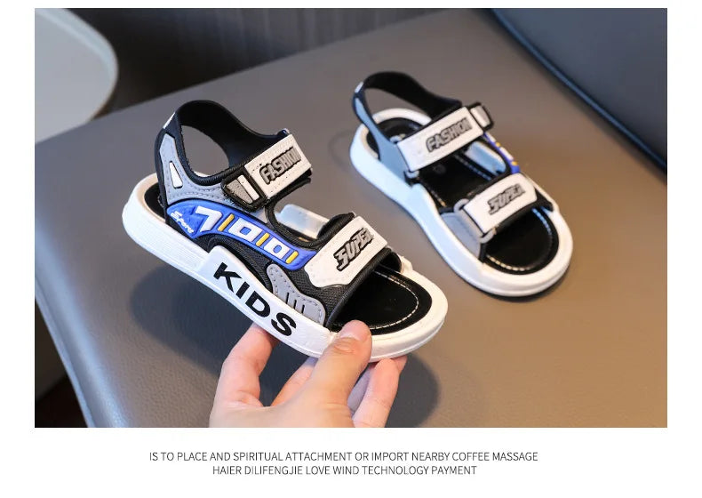 Sandales Enfant 2025 Cartoon Velcro - Chaussures Été Semelle Souple Antidérapante Garçon Coréen