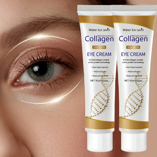 Crème Contour Yeux Collagène - Anti-Cernes Poches Raffermissant Hydratant Soin Yeux Anti-Âge