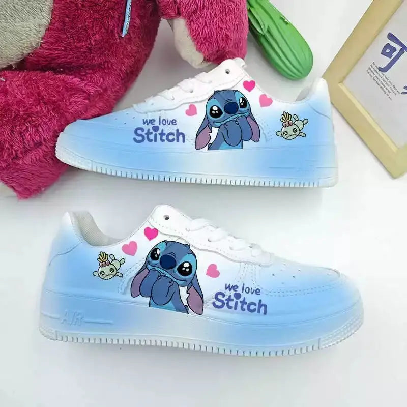 Baskets Montantes Enfant Disney Stitch - Chaussures Cartoon Légères Respirantes Casual Couple Automne