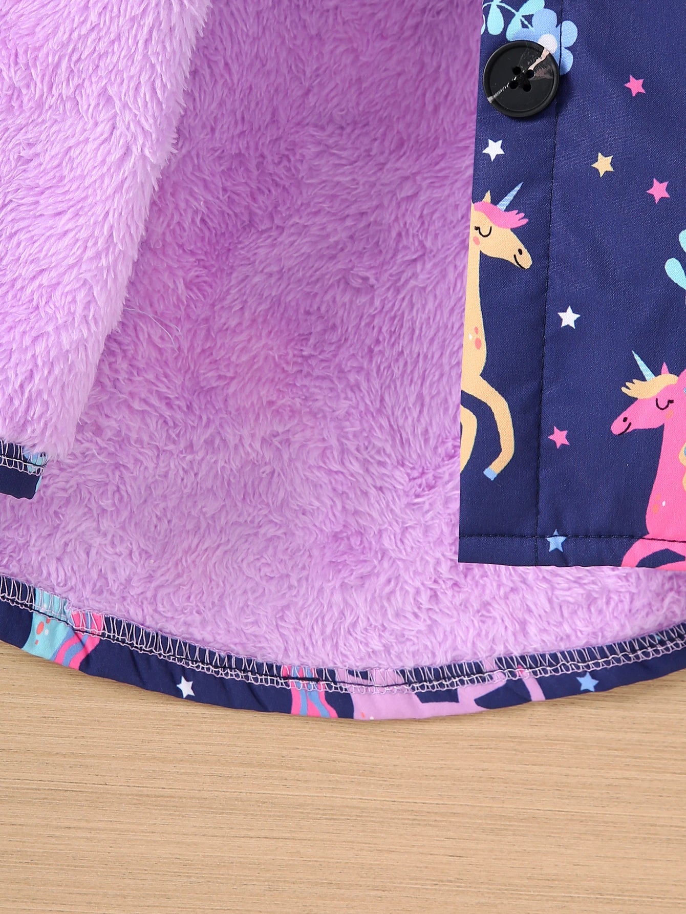 Veste Polaire Fille Imprimée - Manteau Chaud Capuche Automne Hiver