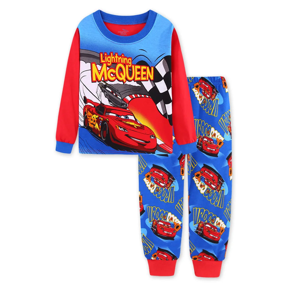 Pyjama Enfant Cars McQueen - Ensemble 2 Pièces Coton Printemps Automne