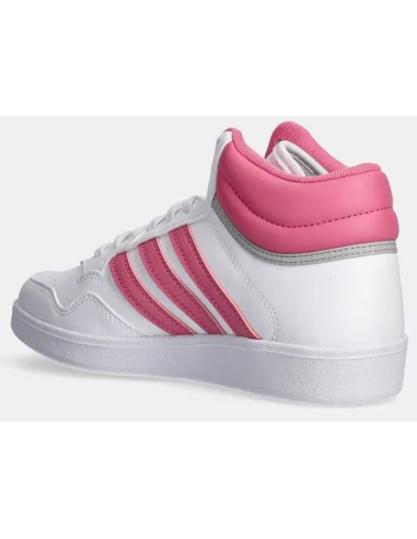 Baskets Adidas Hoops 4.0 Mid Femme JI0906 - Basketball Montantes Blanc Rose