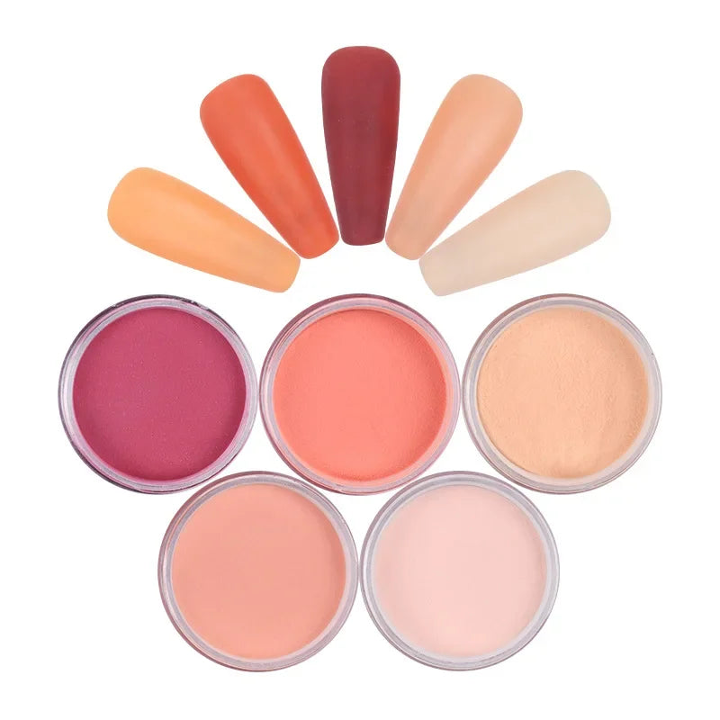 Set Poudre Acrylique 15g Extension Ongles - Trempage Pigment Poussière Liquide Acrylique Manucure Design Sculpture Kit